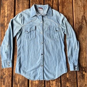 Women’s Vintage Denim Western Shirt